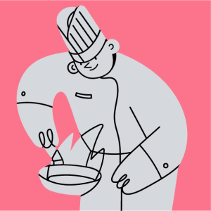 Ilustración sobre alimentación
